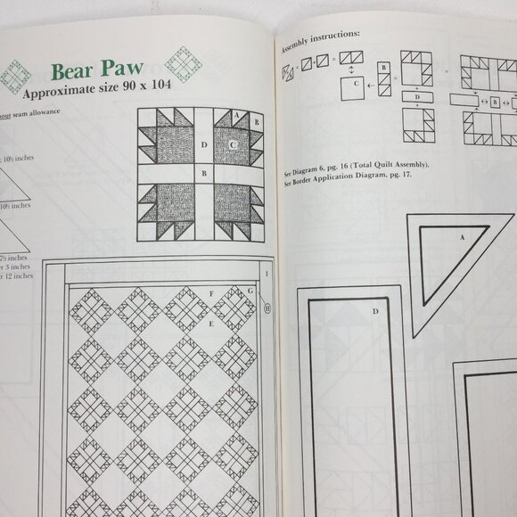 Amish Quilt Patterns Rachel T. Pellman Paperback Book Design Template Projects 1 - Picture 8 of 13